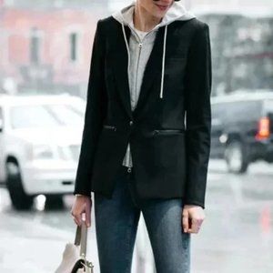Veronica Beard Scuba Dickey Blazer Jacket in Black